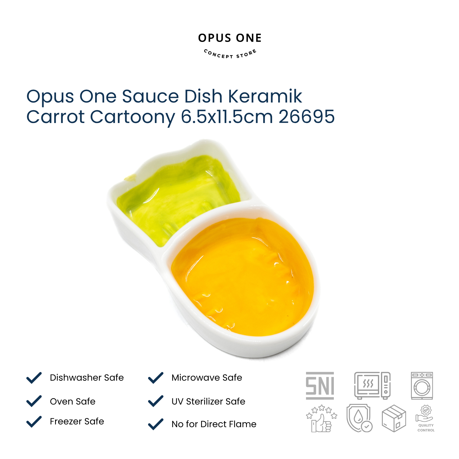 Opus One Sauce Dish Keramik Carrot Cartoony 6.5x11.5cm 26695 - Image 2
