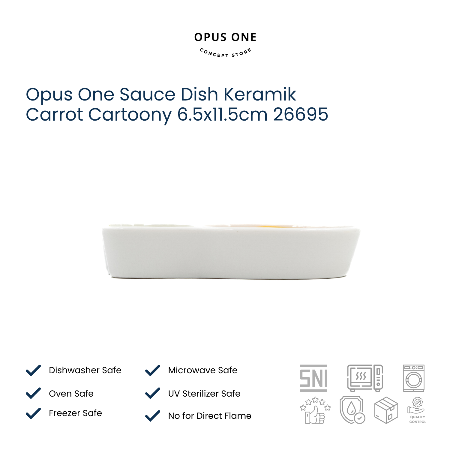 Opus One Sauce Dish Keramik Carrot Cartoony 6.5x11.5cm 26695 - Image 3