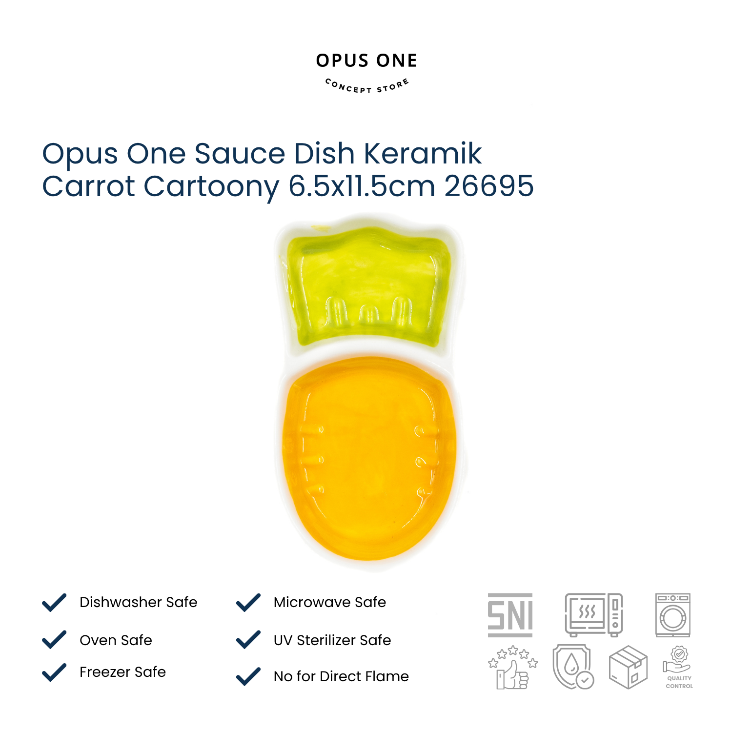 Opus One Sauce Dish Keramik Carrot Cartoony 6.5x11.5cm 26695