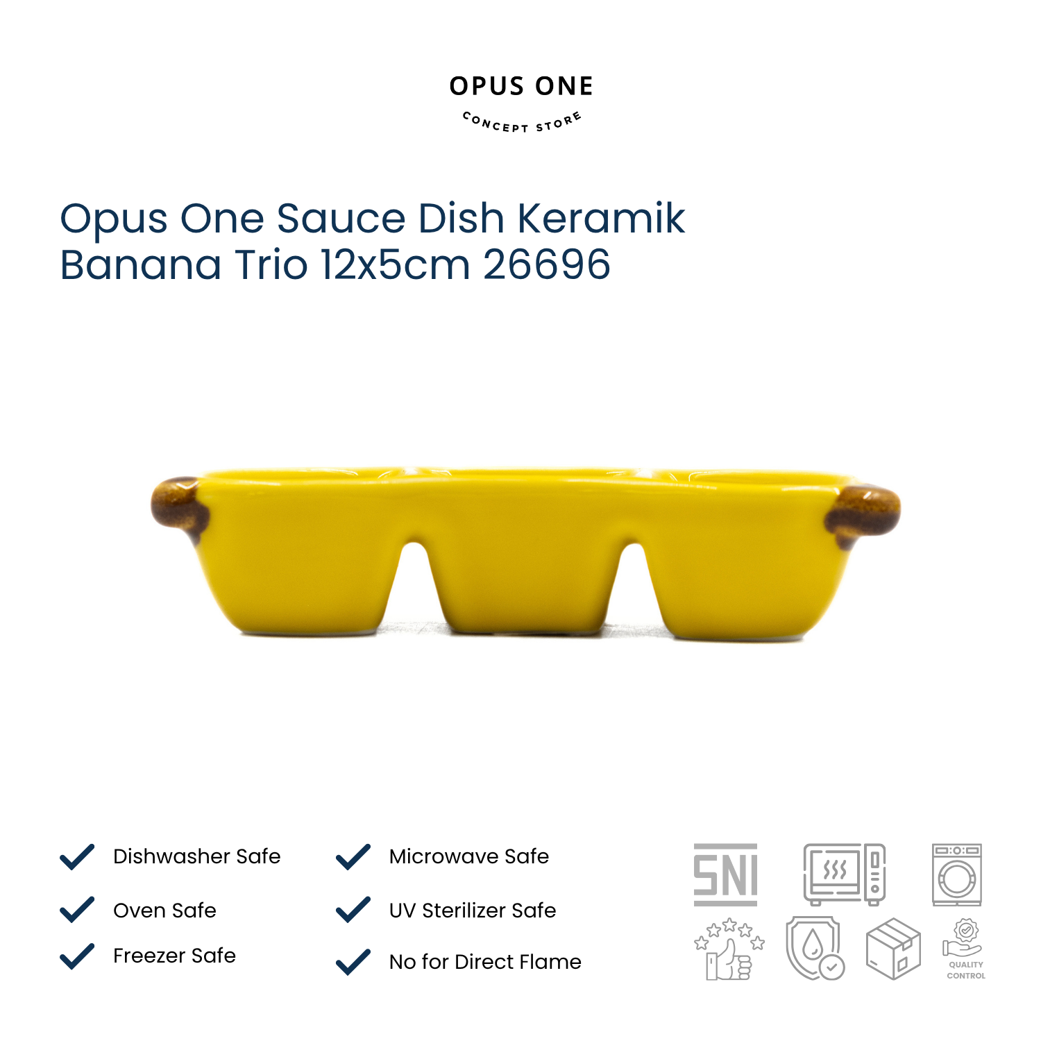 Opus One Sauce Dish Keramik Banana Trio 12x5cm 26696 - Image 2