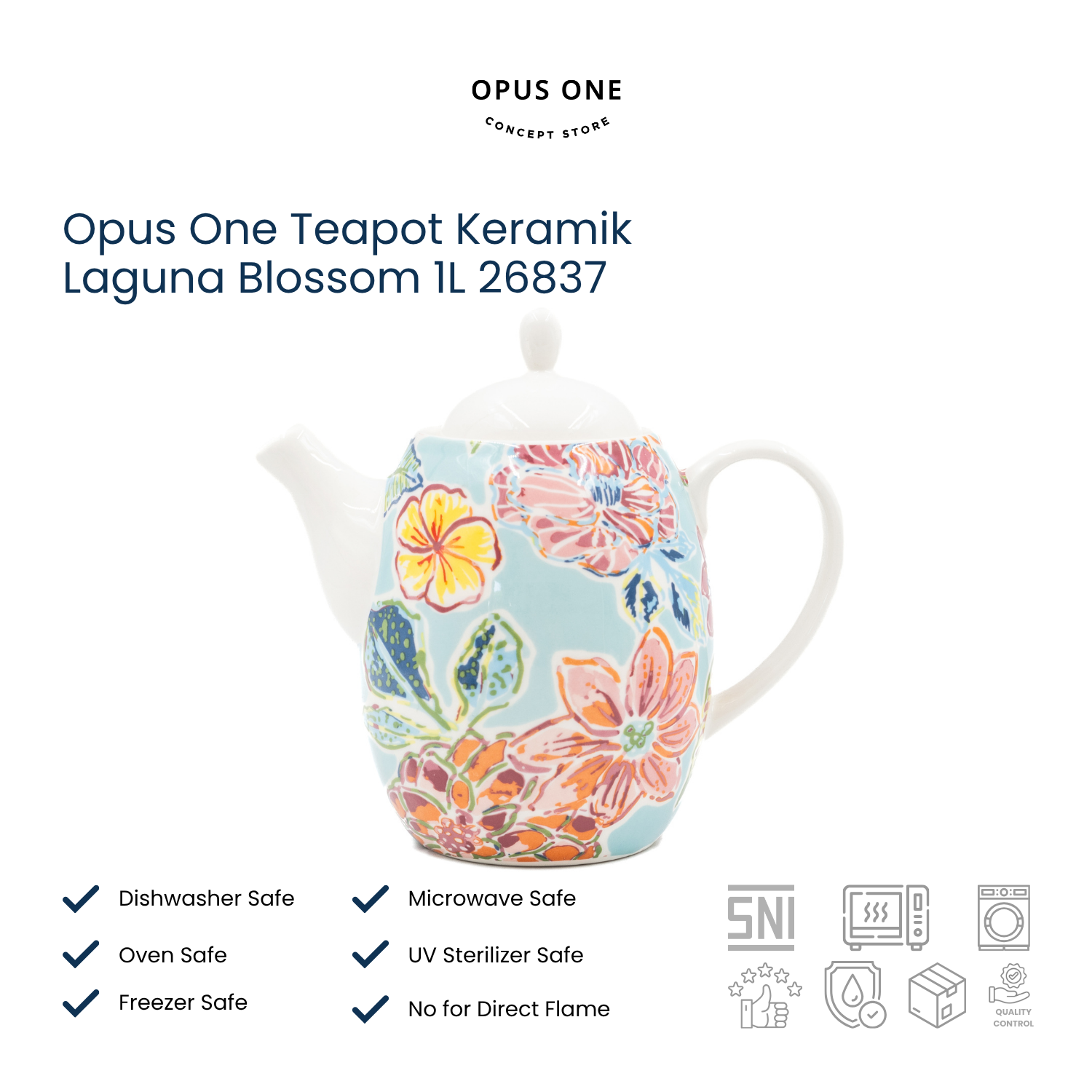 Opus One Teapot Keramik Laguna Blossom 1L 26837 - Image 3