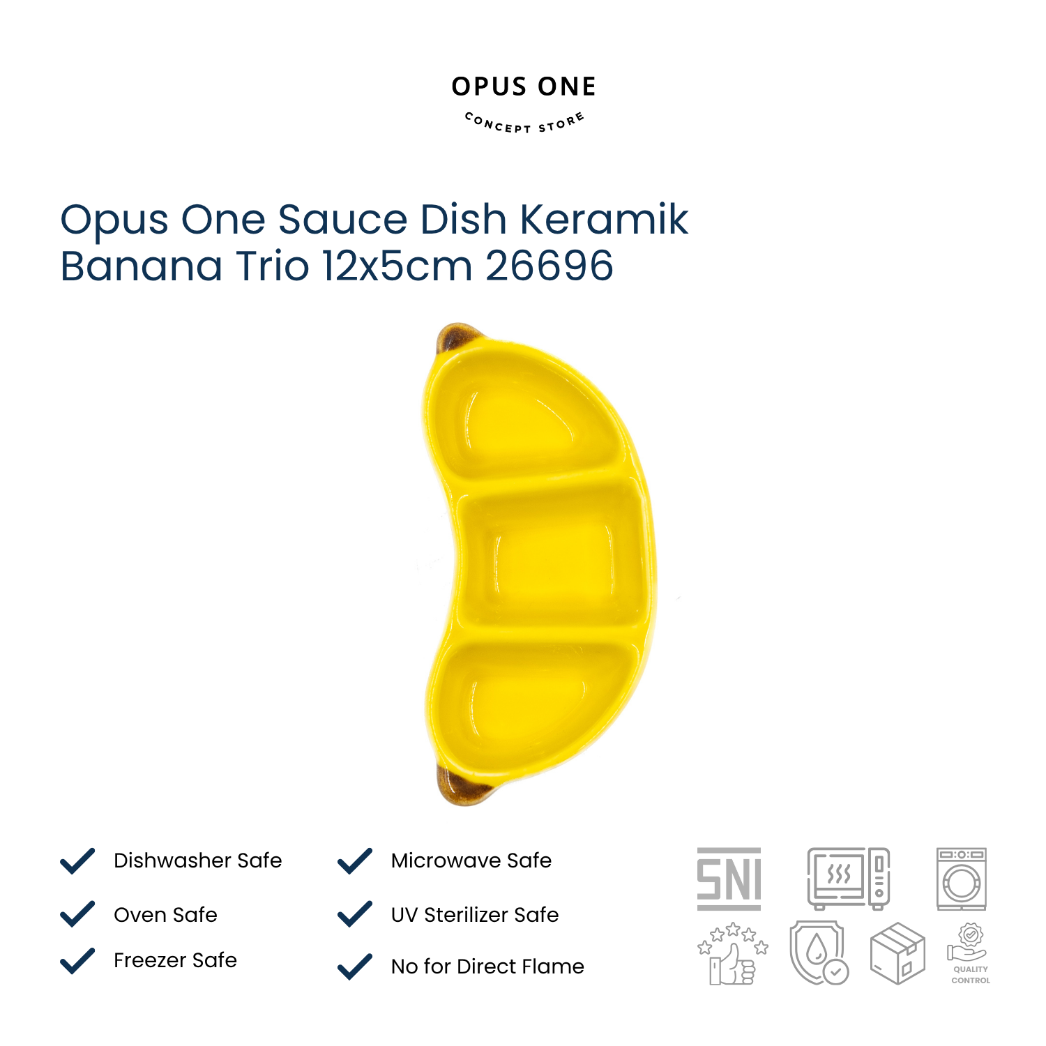 Opus One Sauce Dish Keramik Banana Trio 12x5cm 26696