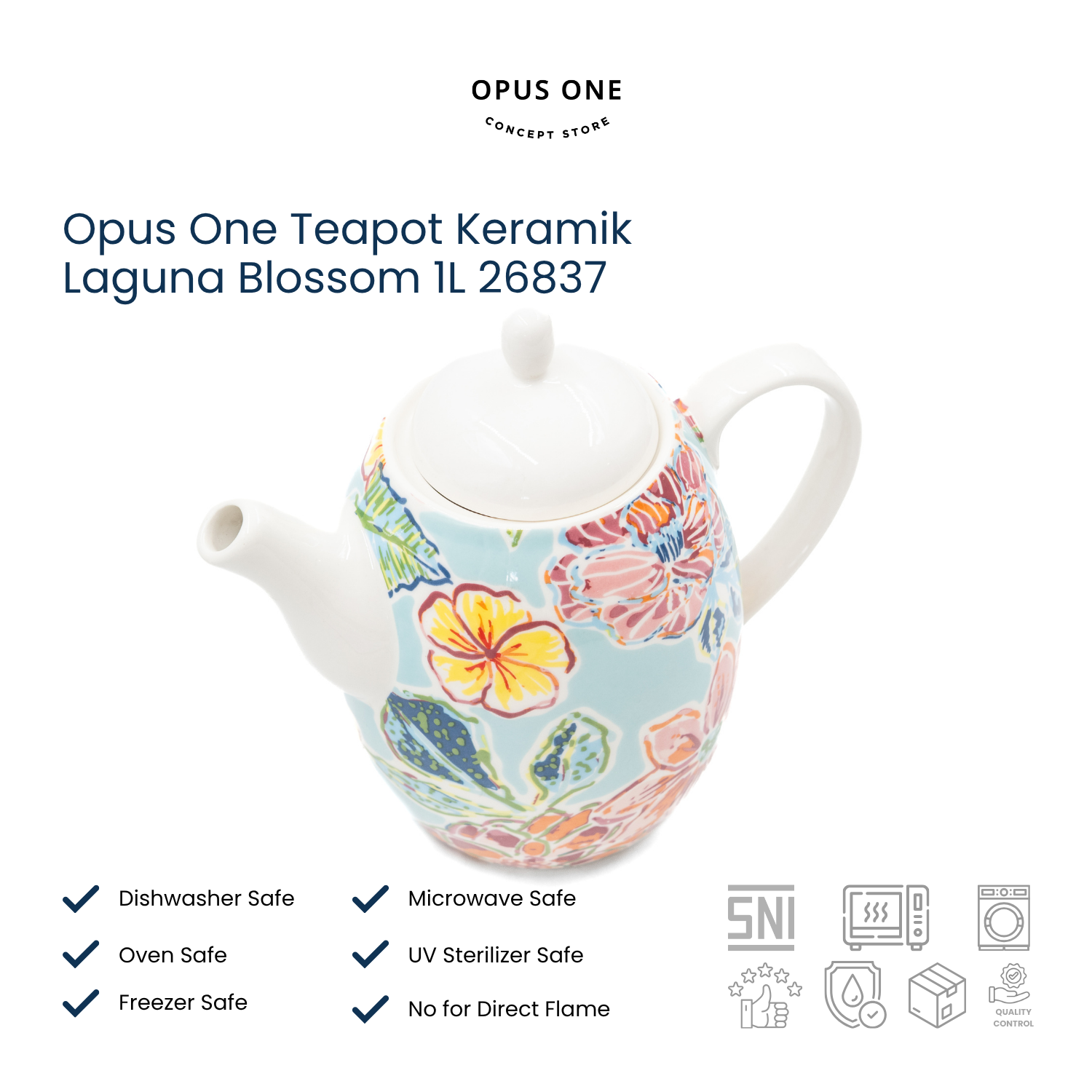 Opus One Teapot Keramik Laguna Blossom 1L 26837