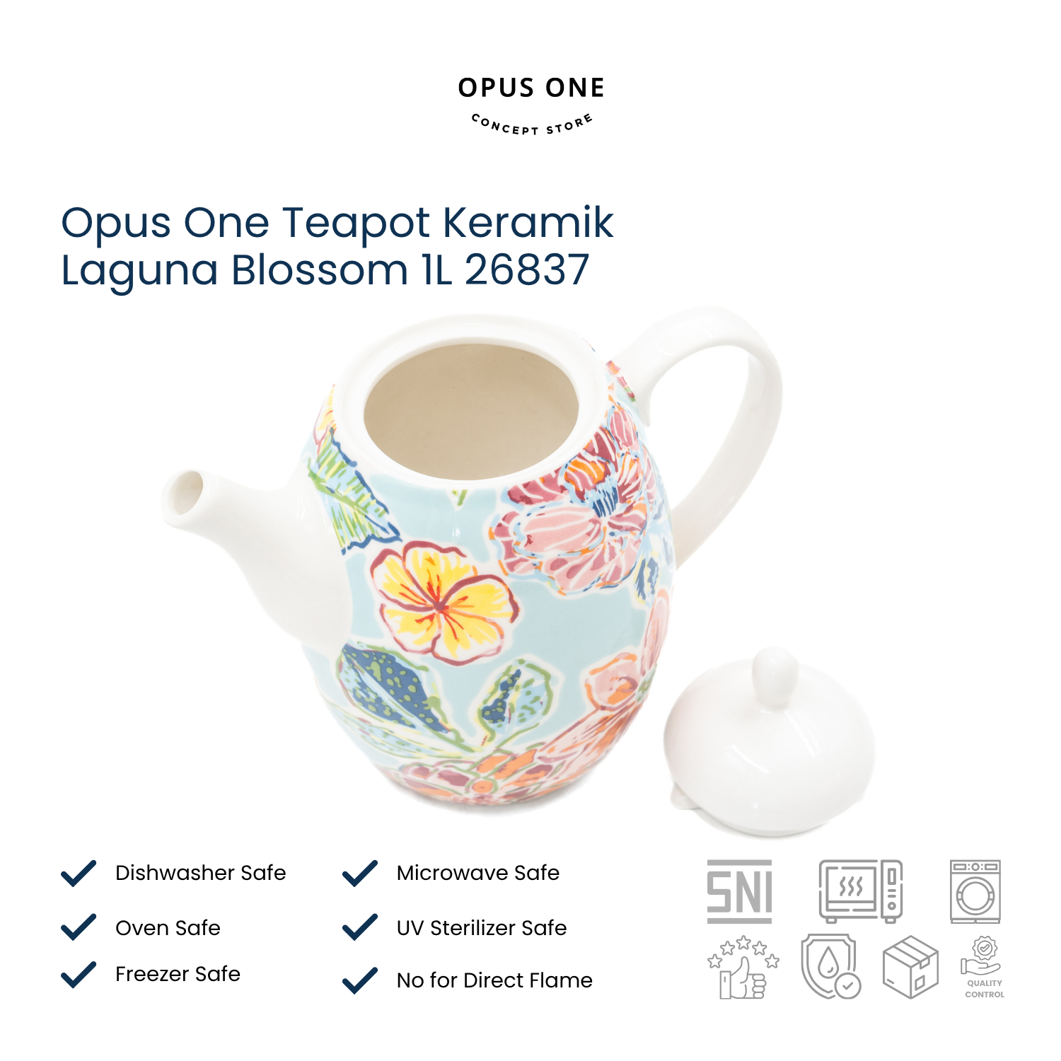 Opus One Teapot Keramik Laguna Blossom 1L 26837 - Image 2