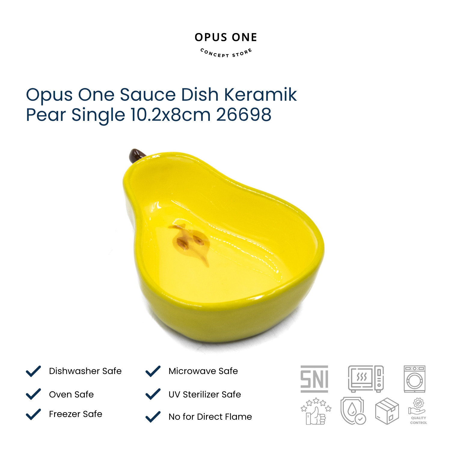 Opus One Sauce Dish Keramik Pear Single 10.2x8cm 26698 - Image 2
