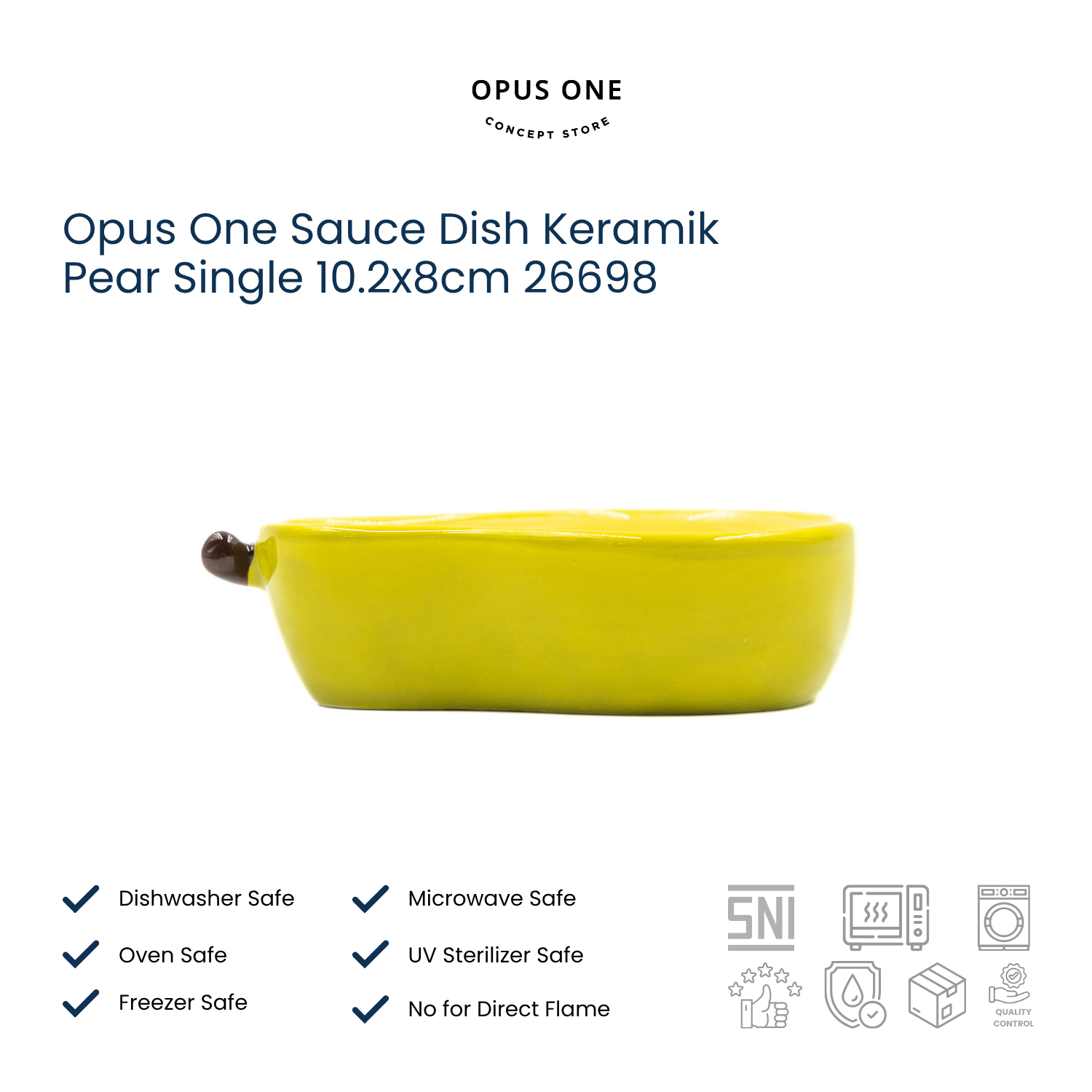 Opus One Sauce Dish Keramik Pear Single 10.2x8cm 26698 - Image 3