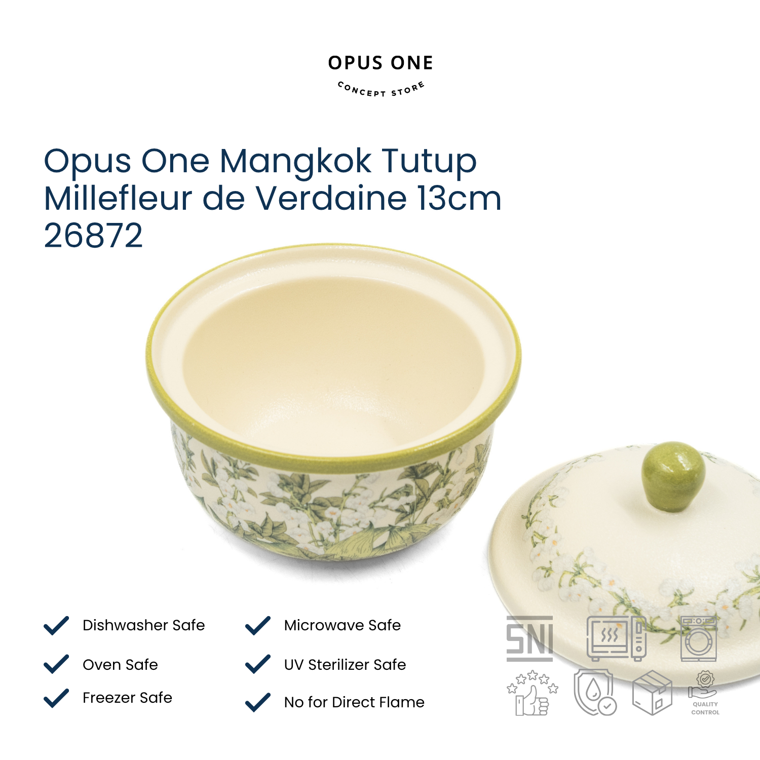 Opus One Mangkok Tutup Millefleur de Verdaine 13cm 26872 - Image 3