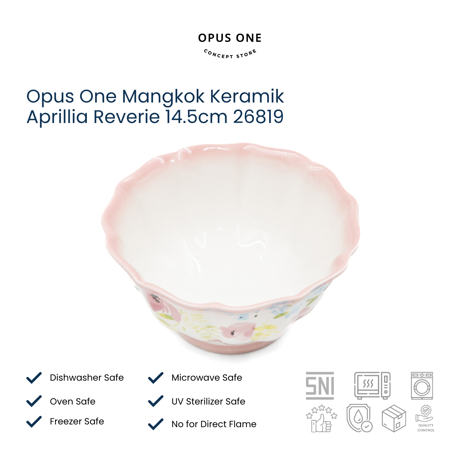 Opus One Mangkok Keramik Aprillia Reverie 14.5cm 26819