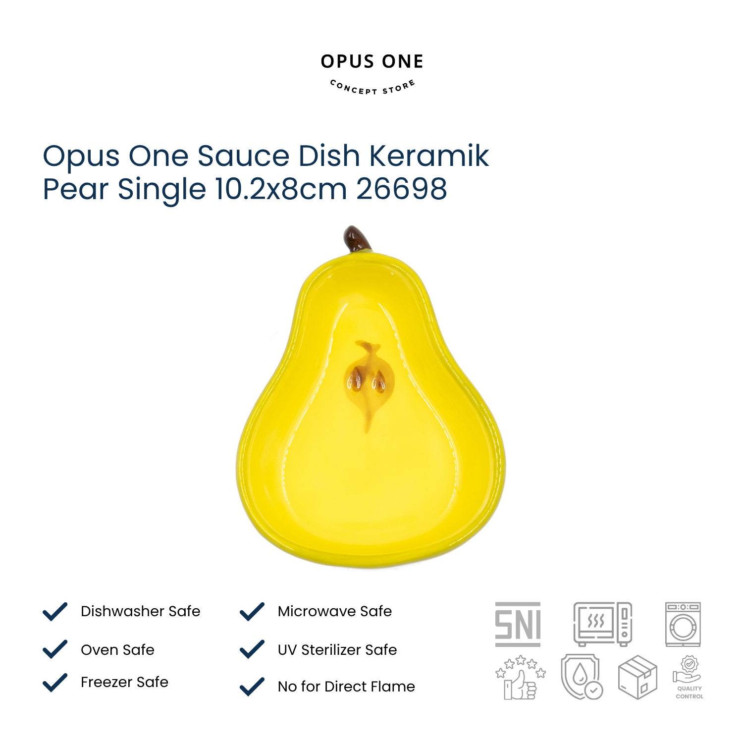 Opus One Sauce Dish Keramik Pear Single 10.2x8cm 26698