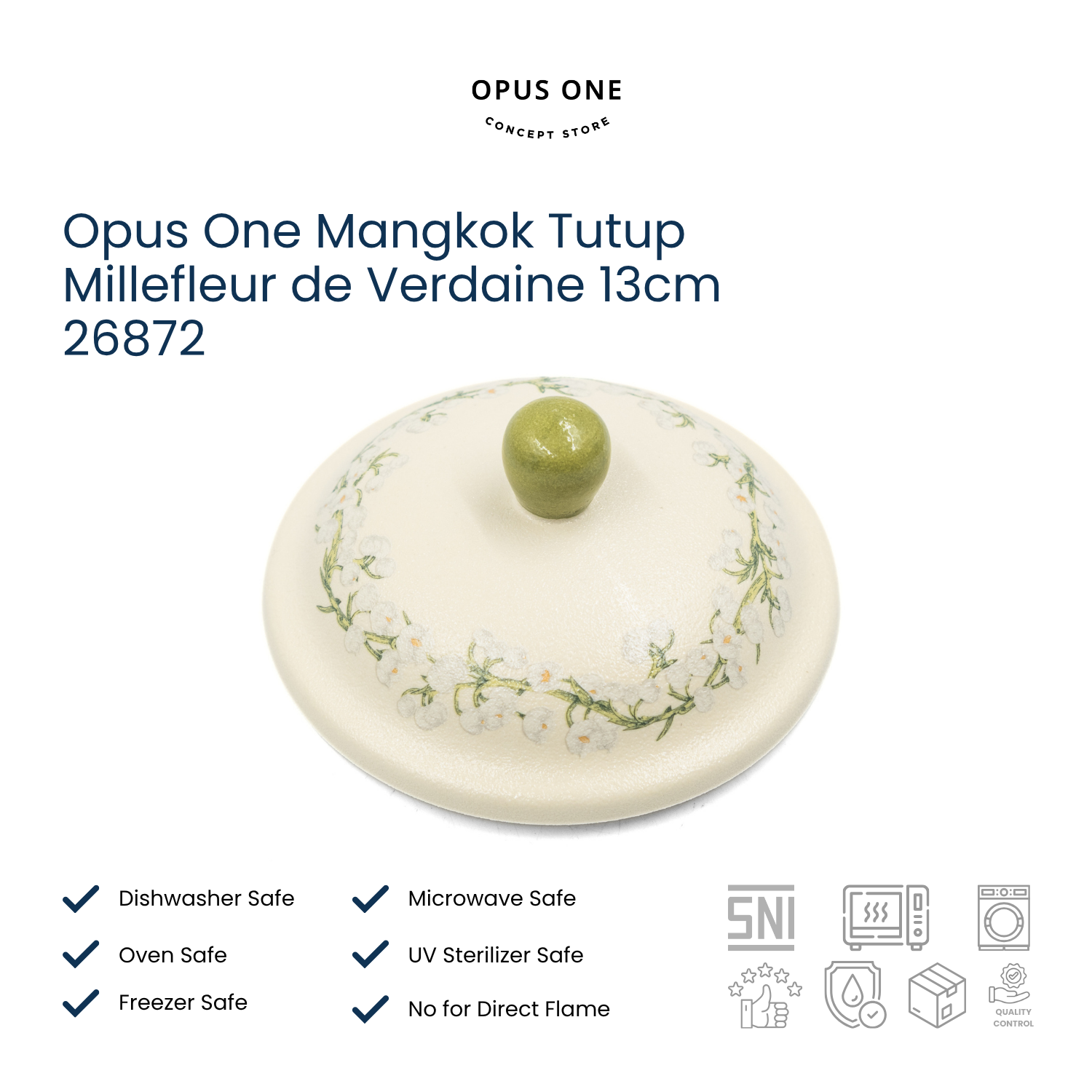 Opus One Mangkok Tutup Millefleur de Verdaine 13cm 26872 - Image 4