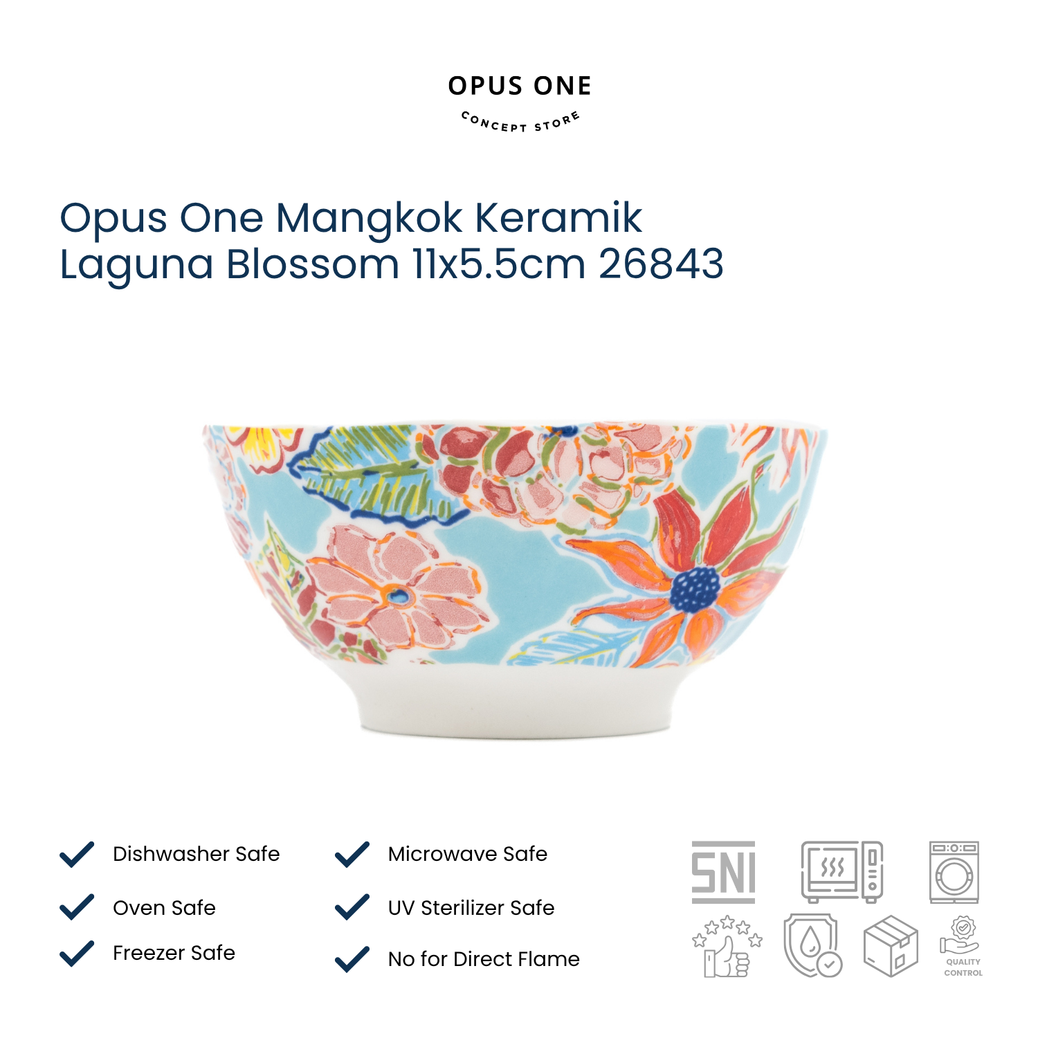 Opus One Mangkok Keramik Laguna Blossom 11x5.5cm 26843
