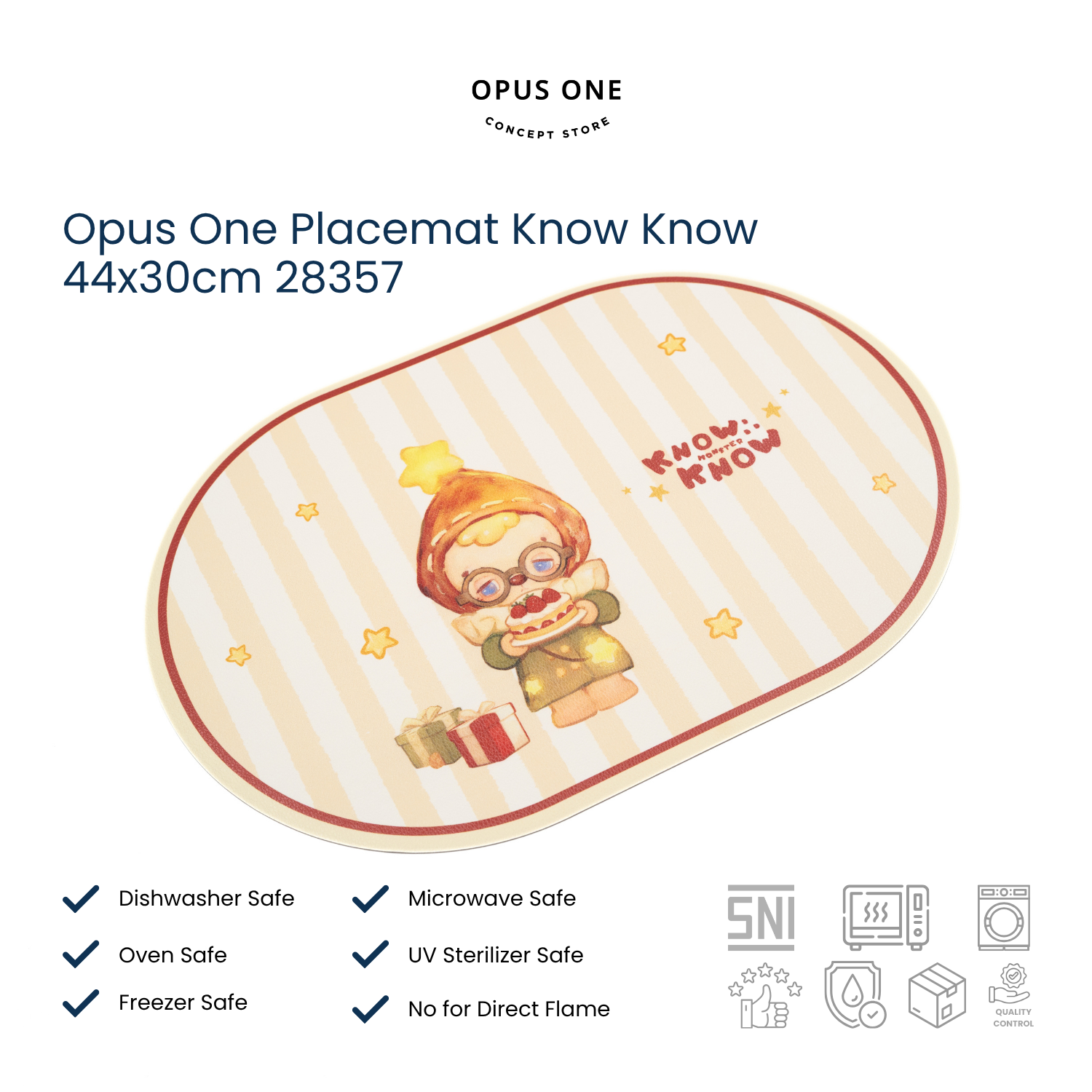 Opus One Placemat Know Know 44x30cm 28357