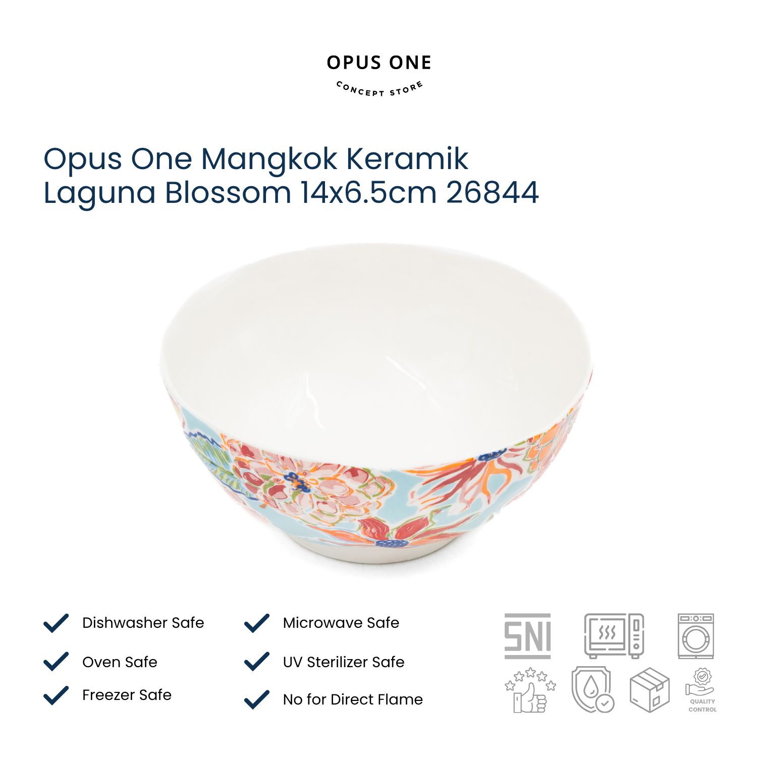 Opus One Mangkok Keramik Laguna Blossom 14x6.5cm 26844 - Image 2
