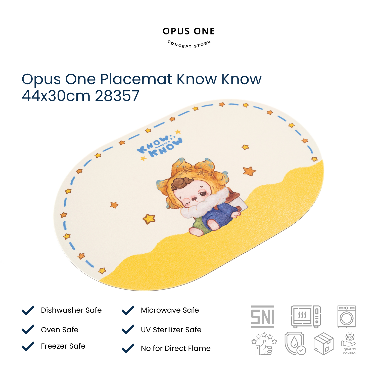 Opus One Placemat Know Know 44x30cm 28357 - Image 2