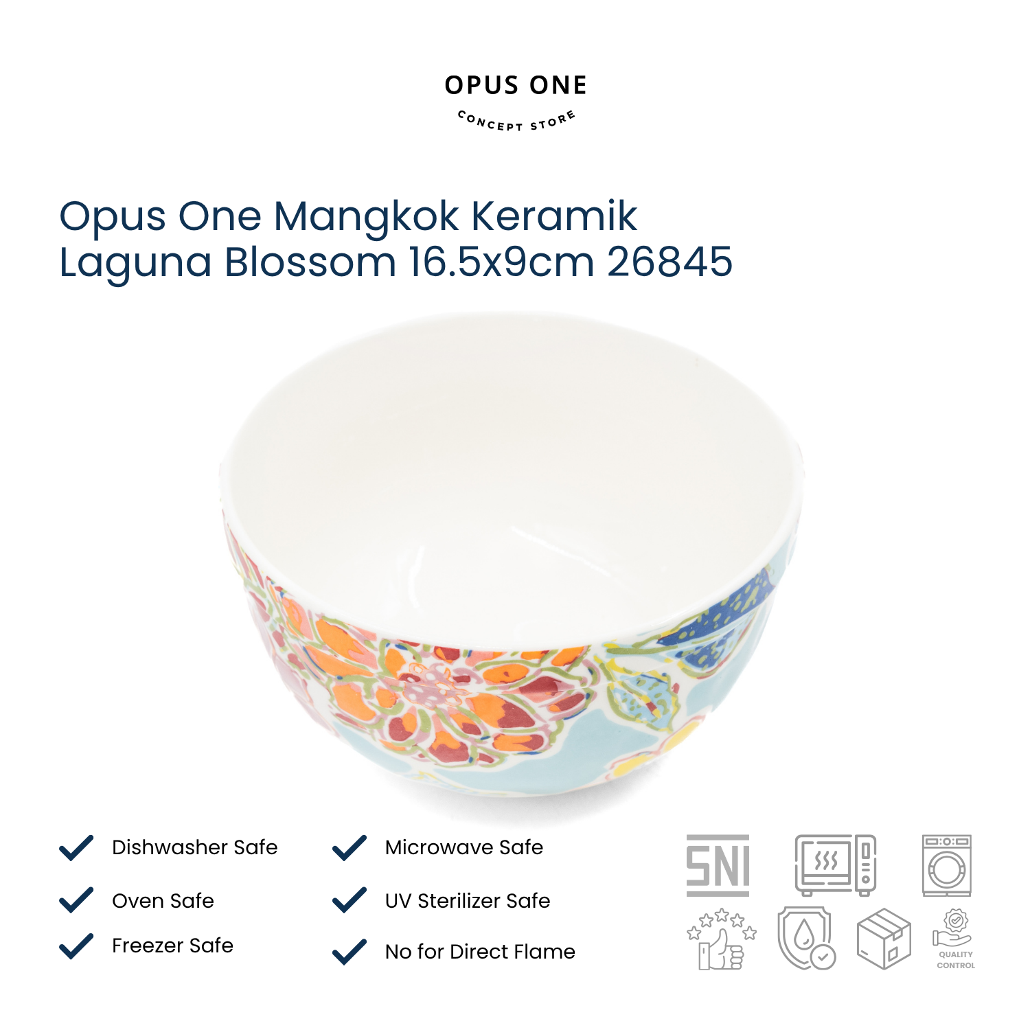 Opus One Mangkok Keramik Laguna Blossom 16.5x9cm 26845 - Image 2