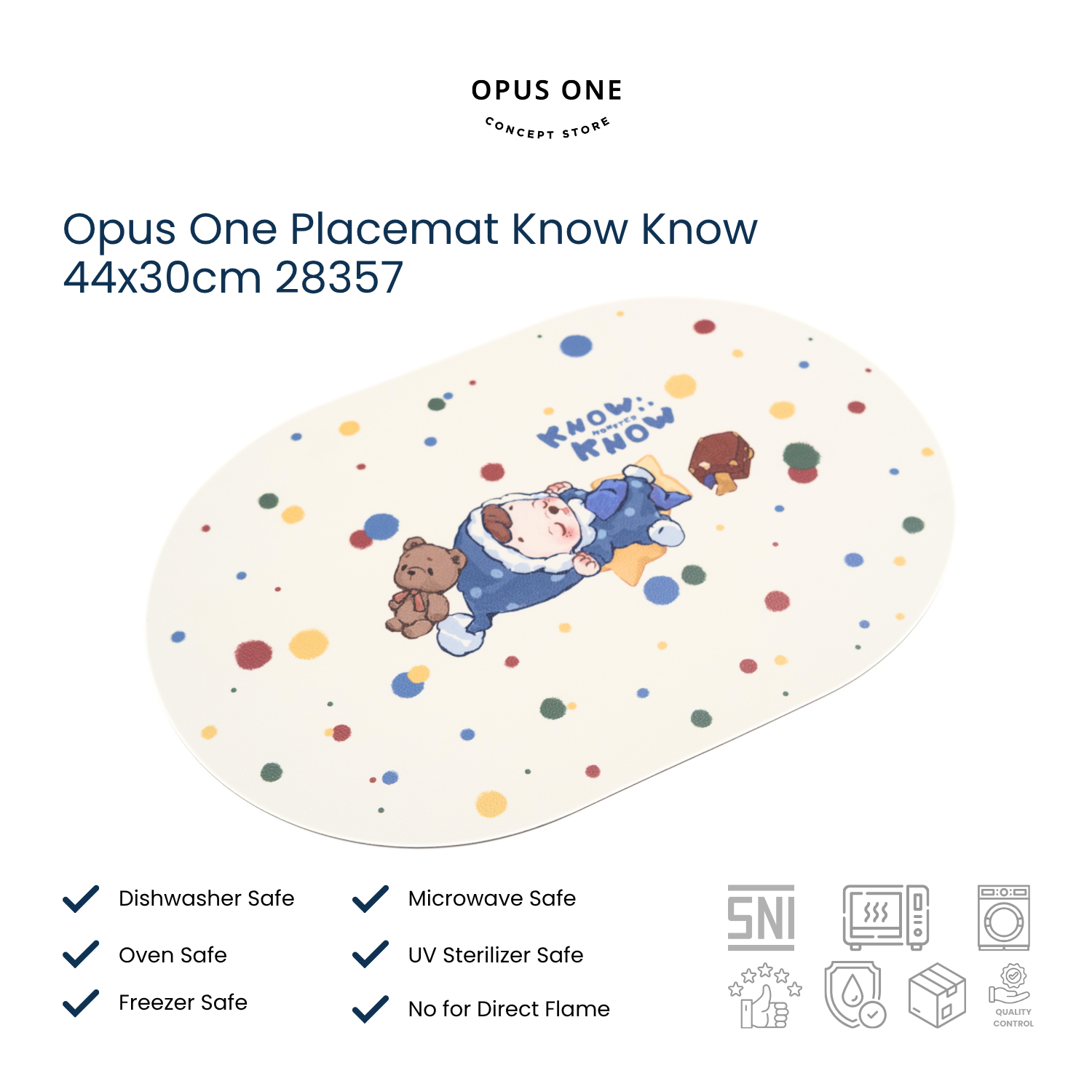 Opus One Placemat Know Know 44x30cm 28357 - Image 4